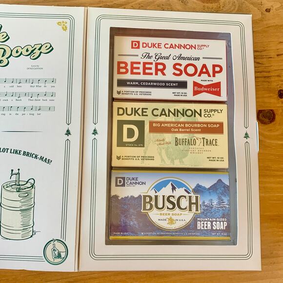 Duke Cannon Jingle Booze Set Busch Beer Buffalo Trace Bourbon Bay Budweiser Soap - Picture 11 of 15
